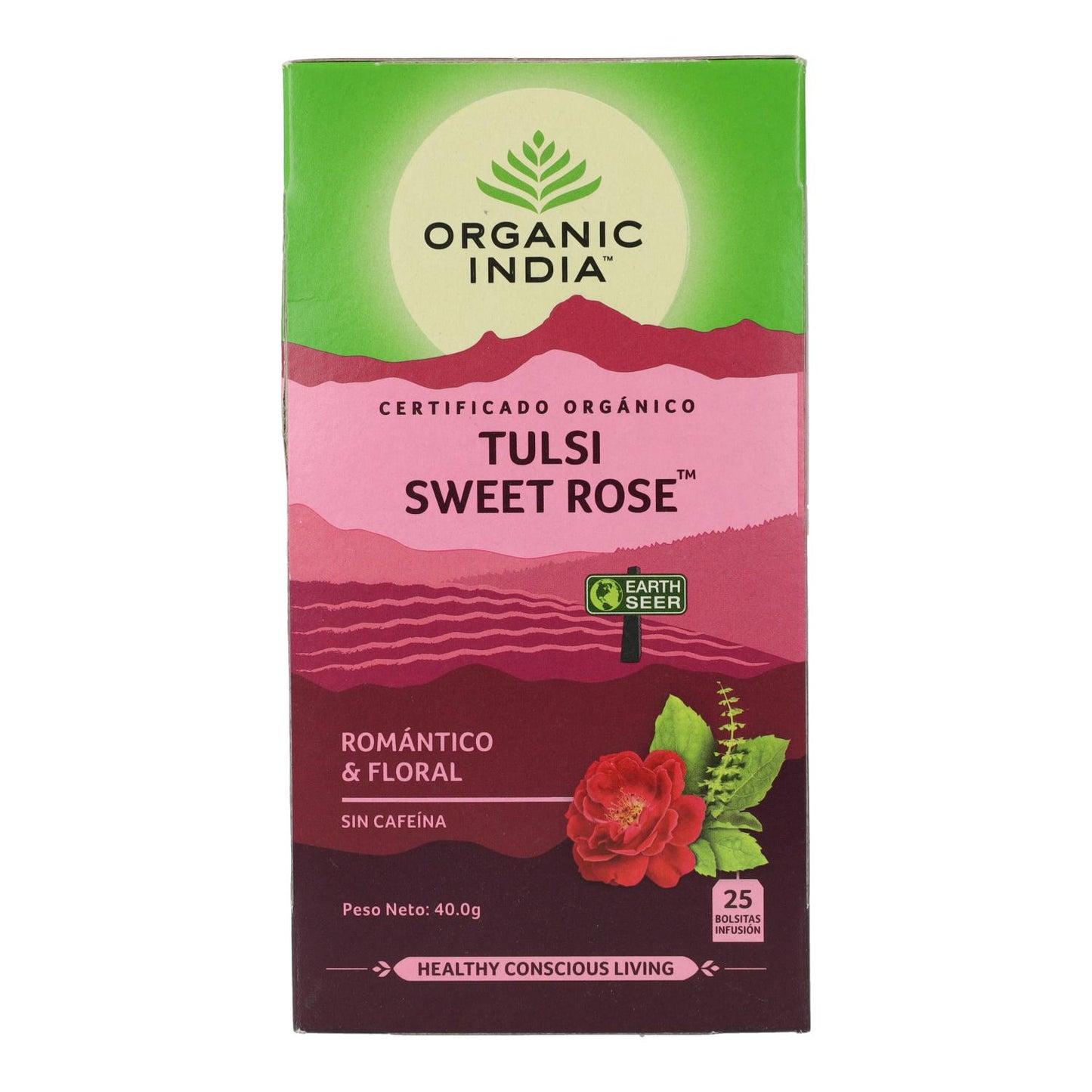 Tulsi Sweet Rose Organic India 25 bolsitas