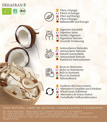 Chips De Coco Ecológicos | Deshidratados | Frisafran 500 G_2