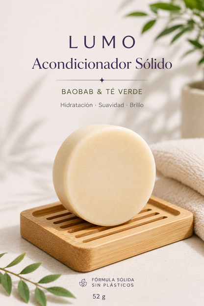 Acondicionador Sólido Baobab &amp; Té Verde 80 G – Natural, Vegano, Sin Sulfatos, Zero Waste – Lumocosmetics_5