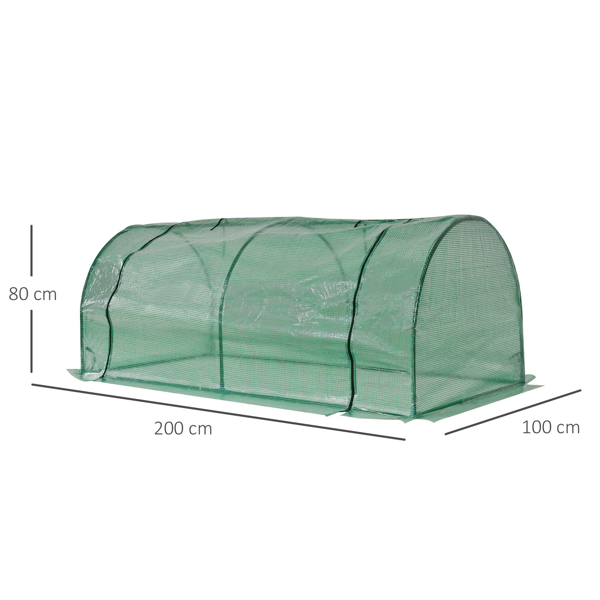 Outsunny Mini Invernadero 200x100x80 Cm Para Jardín Cultivo De Plantas Verde_2