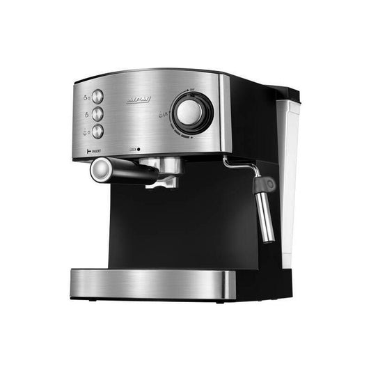 Cafetera Expresso Manual 15 Bares 1,7 L, Brazo Doble Salida, Espumador Leche, Calientatazas Mpm Mpm-mkw-06m Negro/plata_0