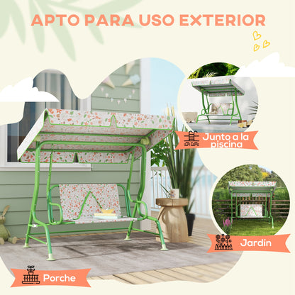 Aiyaplay Columpio De Jardín Exterior Para Niños De +3 Años 112x75x120 Cm Verde_5