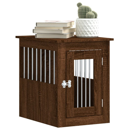 Jaula Para Perros Madera De Ingeniería Roble Marrón 45x62x59 Cm_3