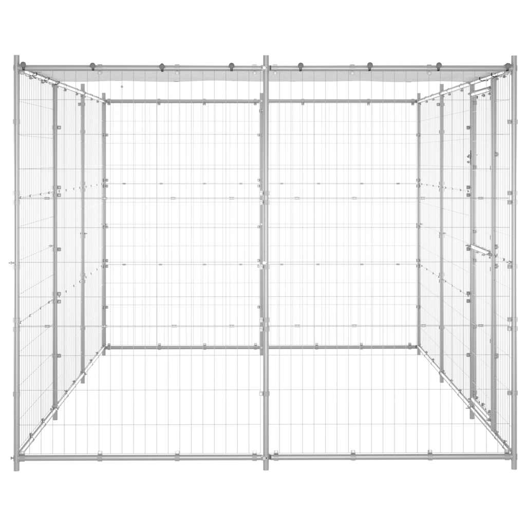 Perrera De Exterior De Acero Con Techo 7,26 M²_4