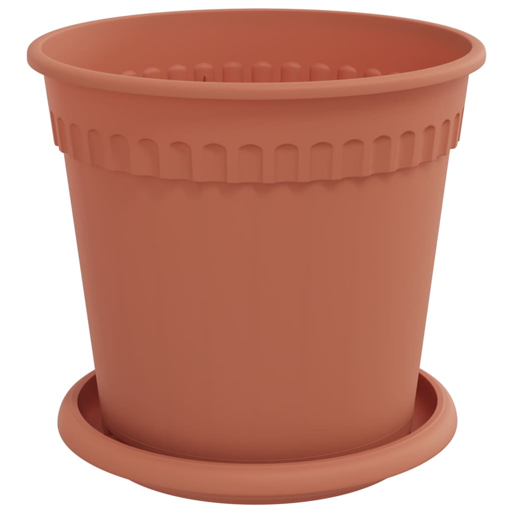 Macetas 24 Pcs Rojo Ladrillo Ø 17 X 14 Cm Plástico_4