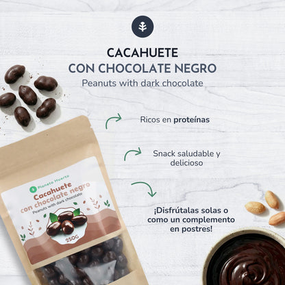Cacahuete con chocolate negro Planeta Huerto 250 g