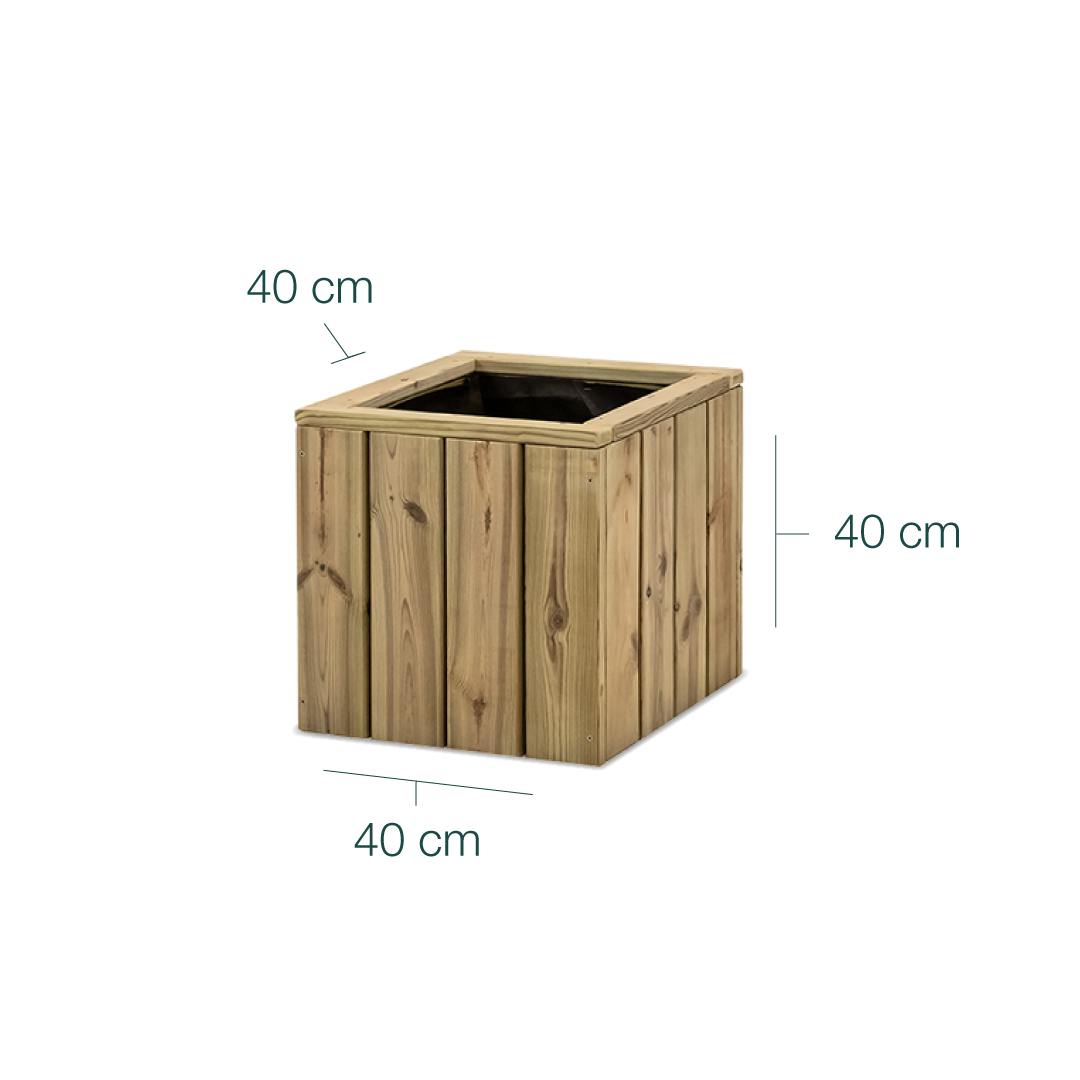 Jardinera De Madera Para Exterior Atrium Hortalia 40x40x40 Cm_5