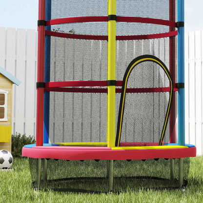 Cama Elástica Infantil Homcom Acero, Pp Multicolor 160x160x190 Cm_4