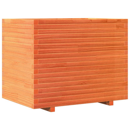 Jardinera Madera Maciza De Pino Marrón Cera 90x60x72,5 Cm_0
