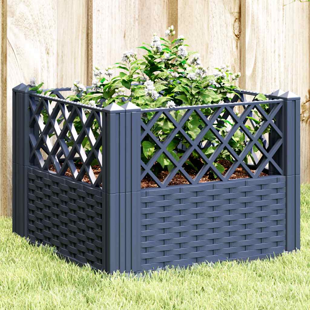 Jardinera Con Clavijas Pp Azul Gris 43,5x43,5x43,5 Cm_1