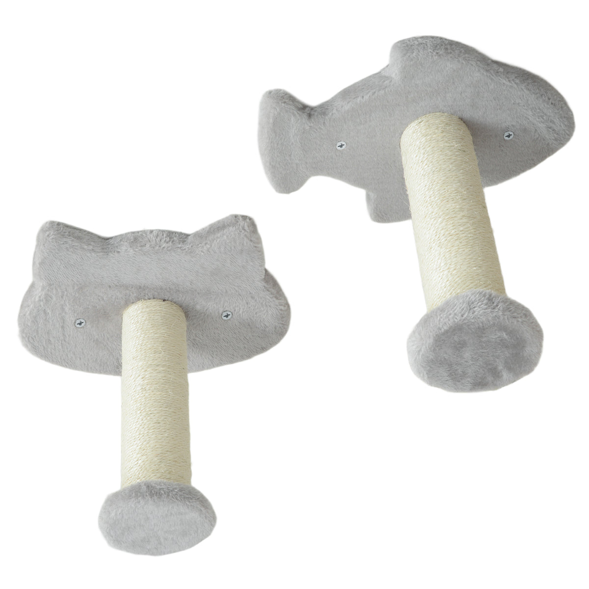 Pawhut Juego De Pared De Escalada Para Gatos De 4 Piezas Con Plataformas Gris_3