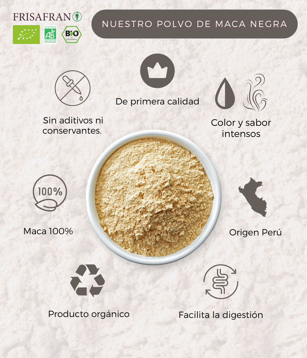 Maca Negra En Polvo Ecológica | Calidad | Frisafran 200 G_3