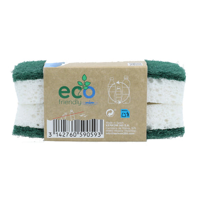 2 estropajos con esponja vegetal Eco Friendly Kerkom