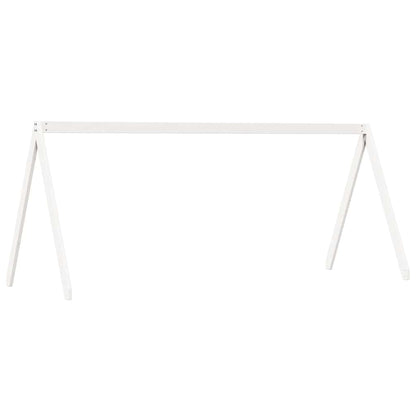 Techo De Cama Infantil Madera Maciza Pino Blanco 199x95,5x88 Cm_0