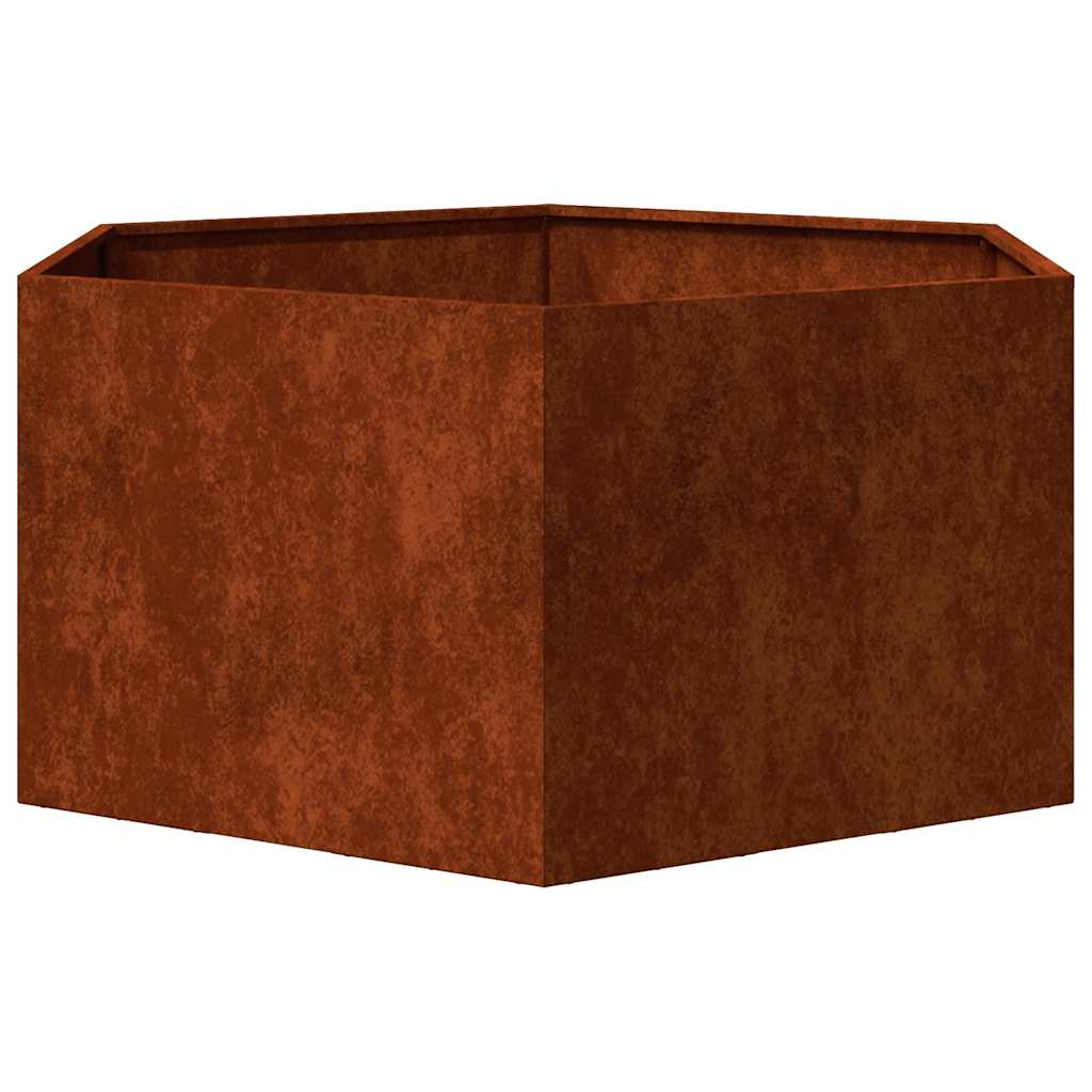 Jardinera De Acero Corten Oxidado 90x90x45 Cm_5