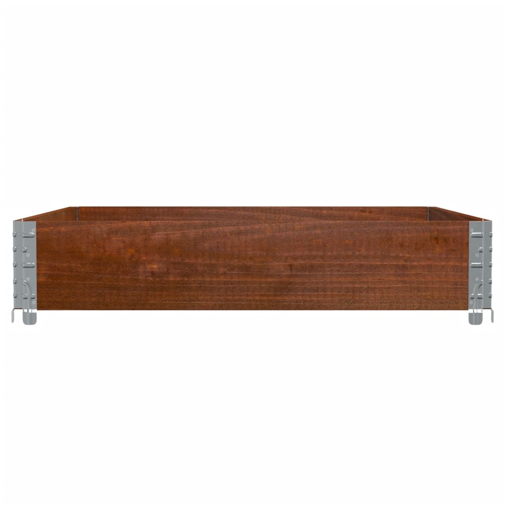 Jardinera De Madera Maciza De Pino Marrón 100x100 Cm_3