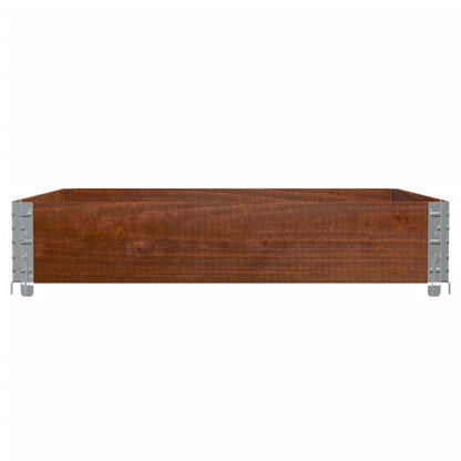 Jardinera De Madera Maciza De Pino Marrón 100x100 Cm_3