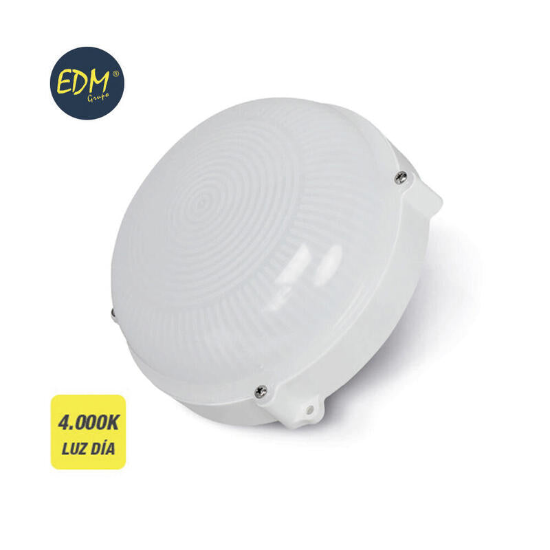 Aplique Exterior Led Circular 12w Ip65 4000k Luz Dia Ø18,8x7,5cm Edm_0