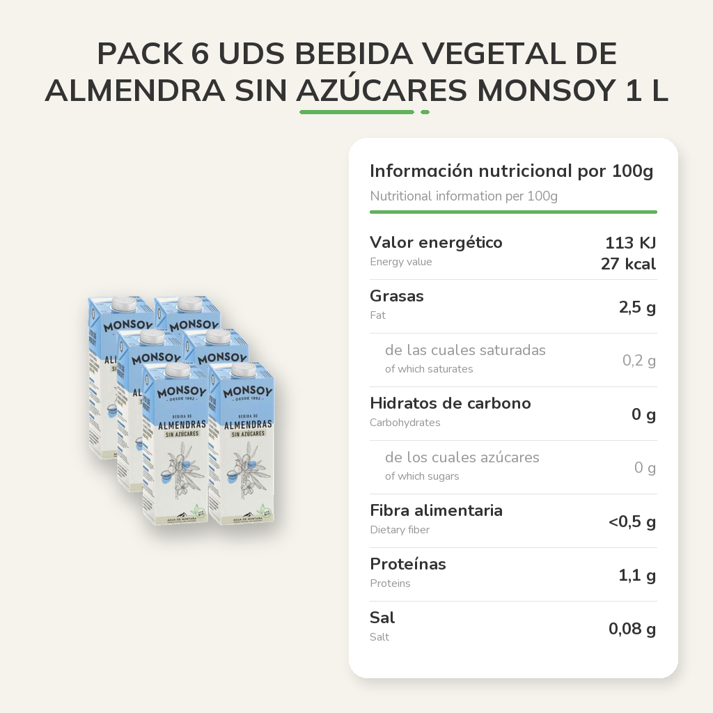 Información nutricional