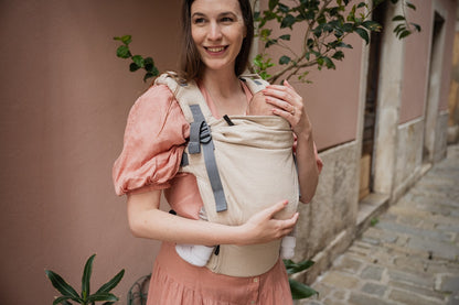 Mochila Portabebé Evolutiva Adaptable Boba X Linen Pampas_2