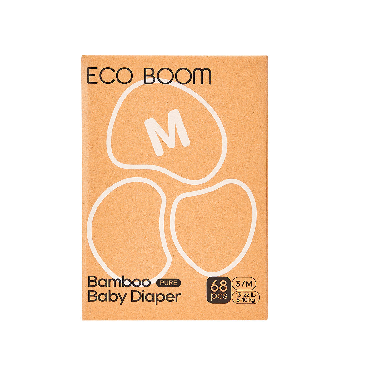 Pañales de Bambú Pure Premium T3 (de 6 a 10 Kg) Ecoboom 68 uds