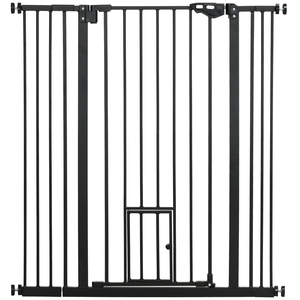 Pawhut Barrera De Seguridad Para Perros Con 1 Puerta 74-101x104,1 Cm Negro_0