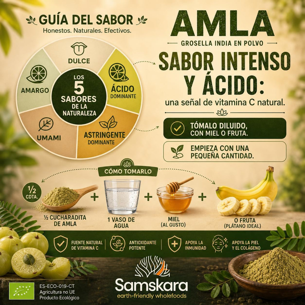 Amla En Polvo Bio | Samskara | Para Cabello Y Piel | Fuente Natural De Vitamina C, Colágeno Y Calcio - 1kg_5