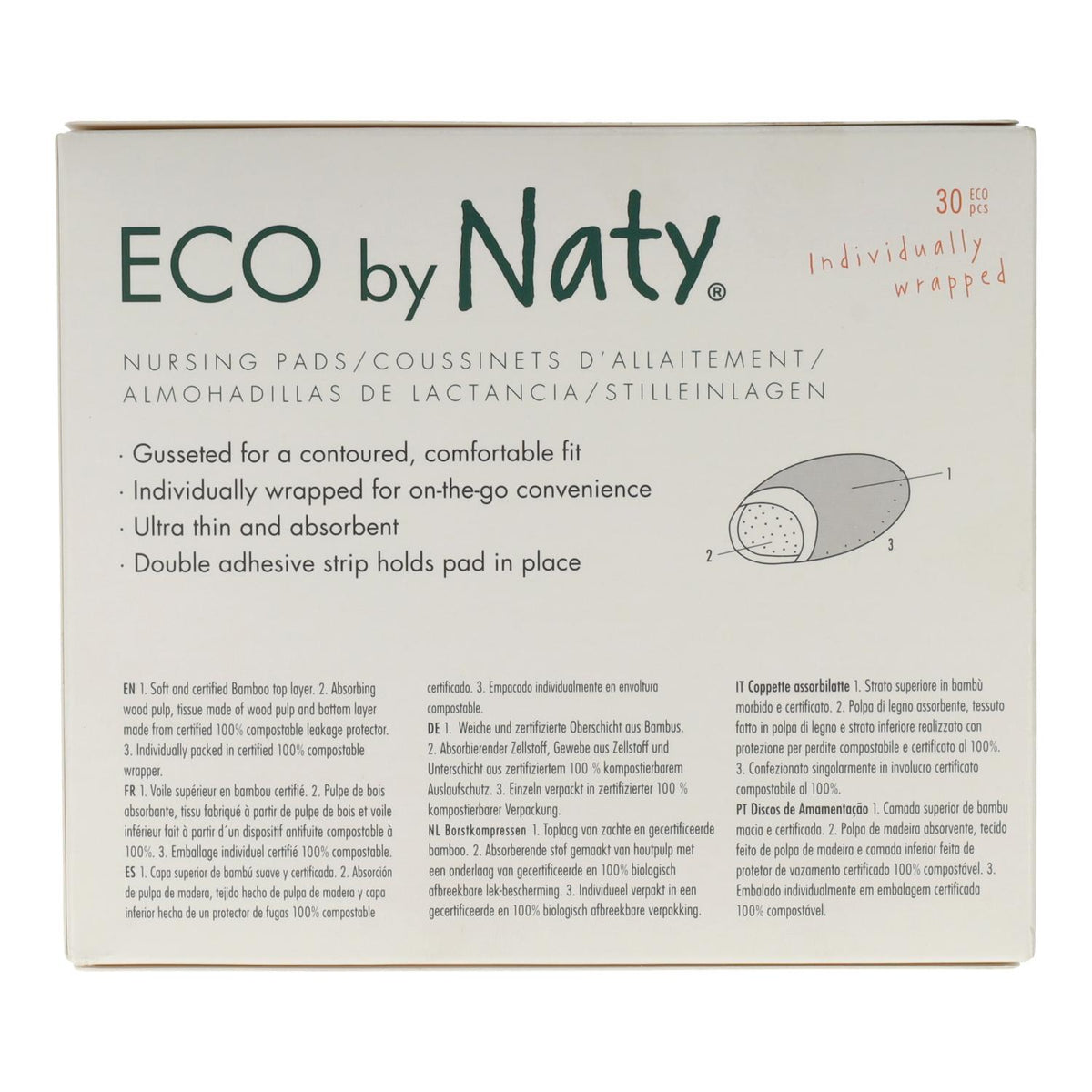 Almohadillas de lactancia Naty 30 unidades