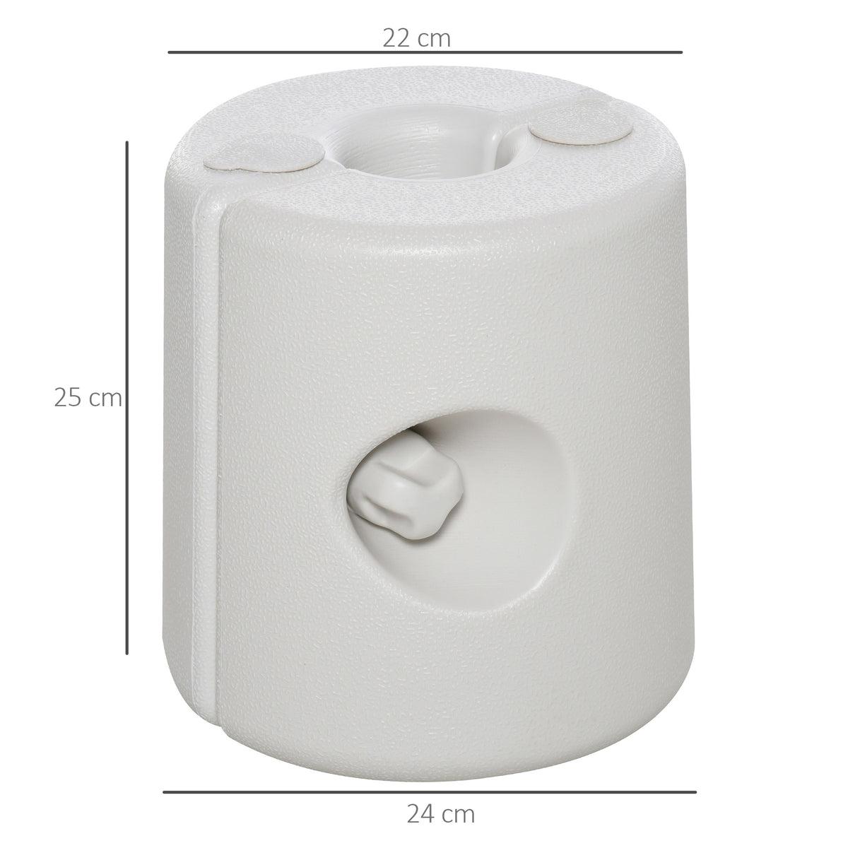 Outsunny Juego De 4 Pesos Para Carpas Rellenables De Agua Ø22/24x25 Cm Blanco_2