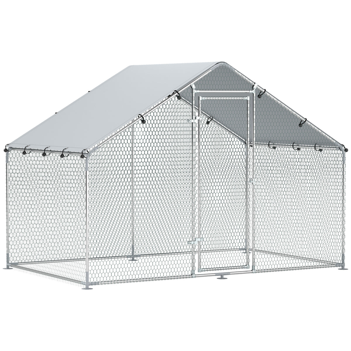 Pawhut Gallinero Para Exterior 3x1,7x1,9 M Con Cubierta Anti-uv E Impermeable_0