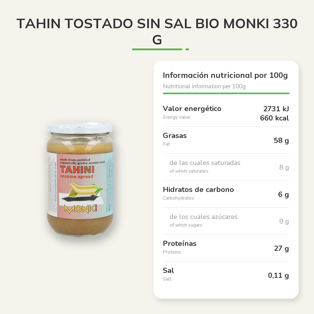 Información nutricional
