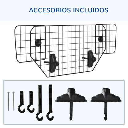 Pawhut Rejilla Seguridad De Coche Para Perros Extensible Universal 90-120x40,5cm_3