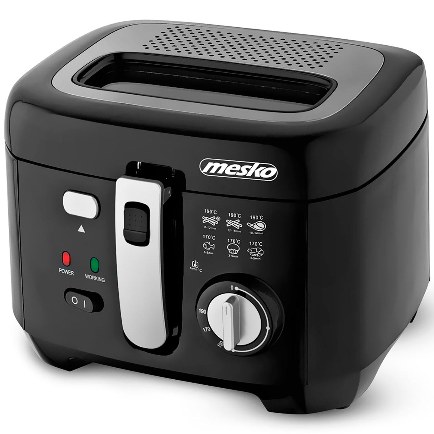 Freidora Eléctrica Compacta, 2,5 L,cubeta Desmontable Lavable, Antiadherente,libre Bpa Mesko Ms4908 1800w_0