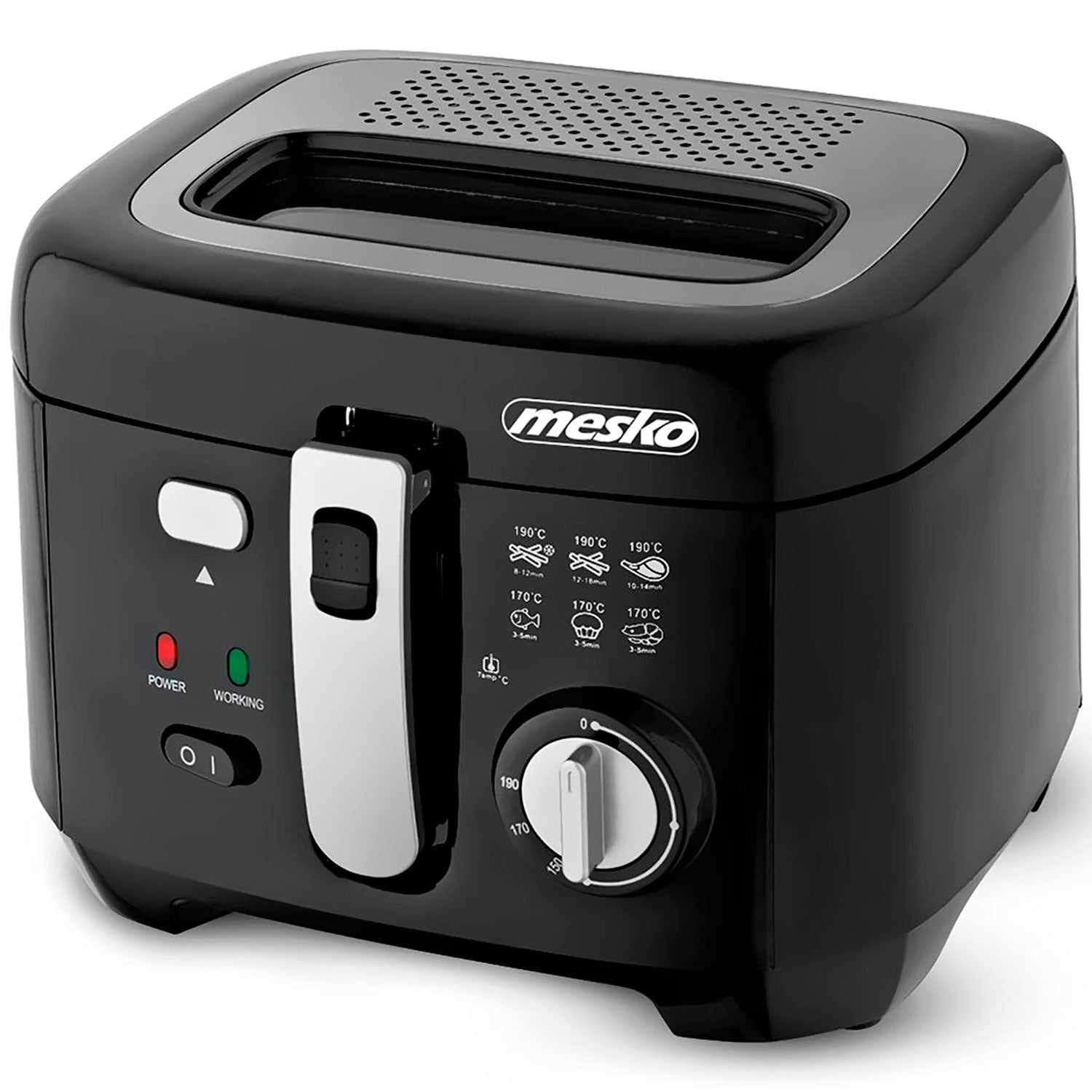 Freidora Eléctrica Compacta, 2,5 L,cubeta Desmontable Lavable, Antiadherente,libre Bpa Mesko Ms4908 1800w_0