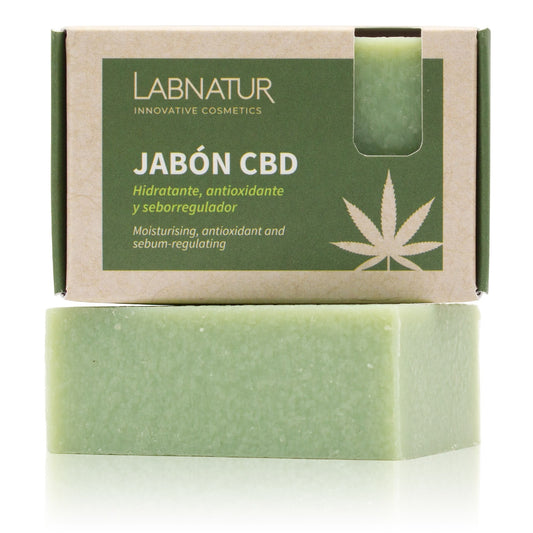 Jabón Natural con CBD Labnatur 100 g | Cáñamo, Coco y Oliva | Limpieza Suave y Seborreguladora | Piel Sensible | Vegano_0