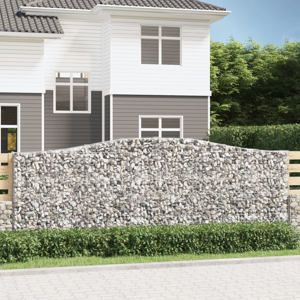 Cestas Gaviones 5 Uds Forma De Arco Hierro 400x30x140/160 Cm_1