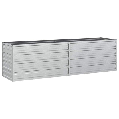 Arriate De Acero Galvanizado Plateado 160x40x45 Cm_0