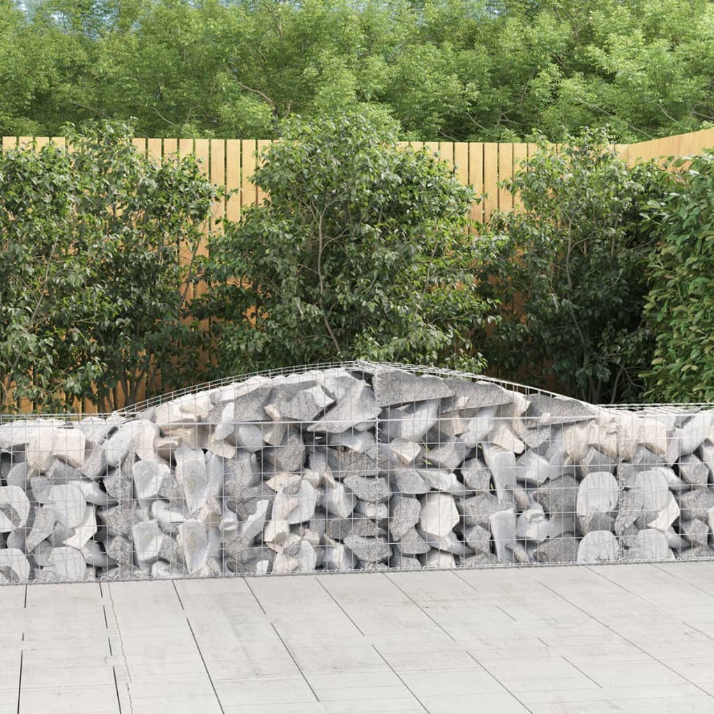 Cestas De Gaviones 6 Uds Forma De Arco Hierro 400x50x60/80 Cm_1