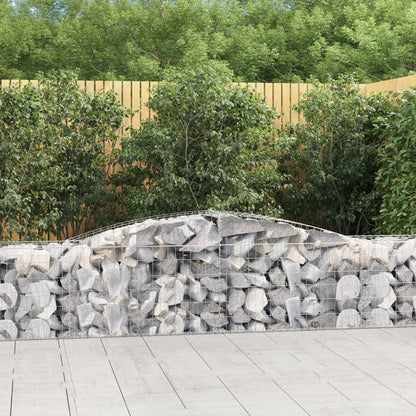 Cestas De Gaviones 6 Uds Forma De Arco Hierro 400x50x60/80 Cm_1
