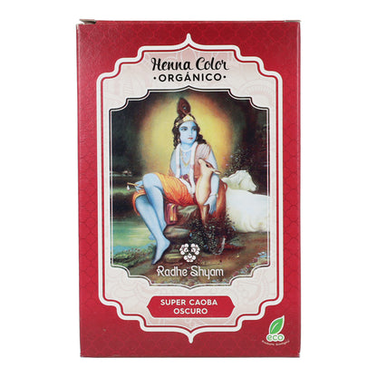 Henna polvo super caoba oscuro Radhe Shyam 100 g