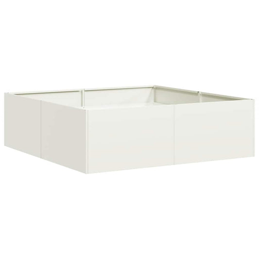 Jardinera Acero Blanco 100x100x30 Cm_0
