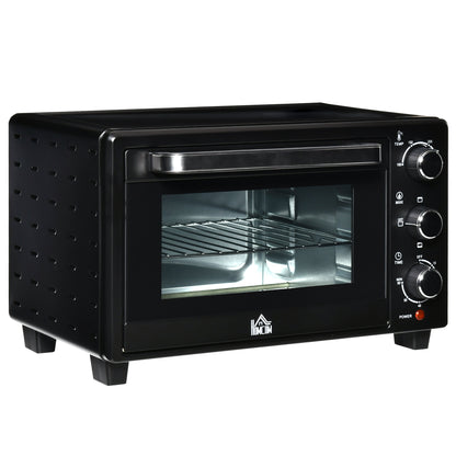 Homcom Horno Eléctrico De Sobremesa De 21l 1400w Con Temporizador Negro_0