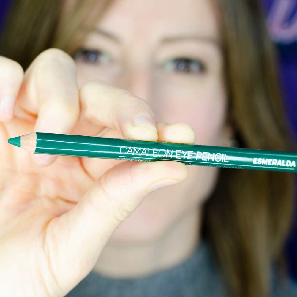 Lápiz De Ojos Verde Esmeralda Camaleon Cosmetics_2