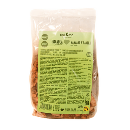 Granola low carb de manzana y canela 250 g Nut&amp;me