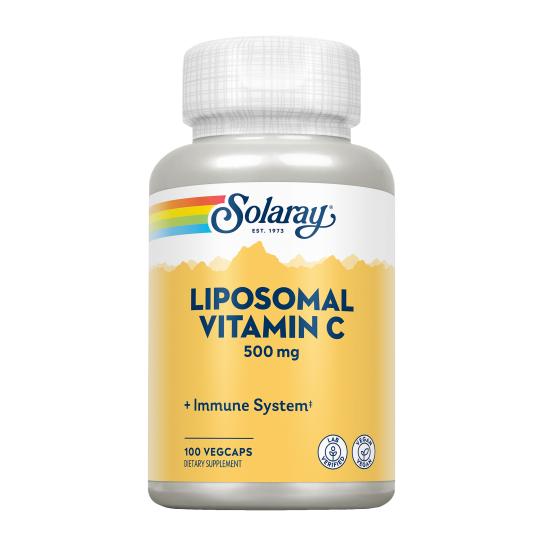 Liposomal Vitamin C 500 MG  Apto Para Veganos SOLARAY  100 Vegcaps