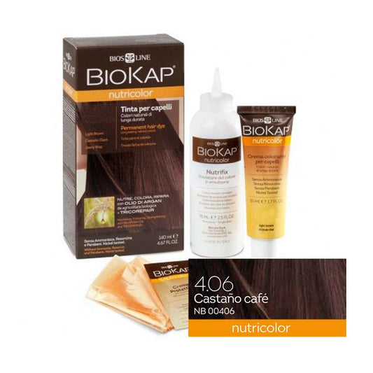Tinte Castaño café Dye 4.06 Biokap 140 ml