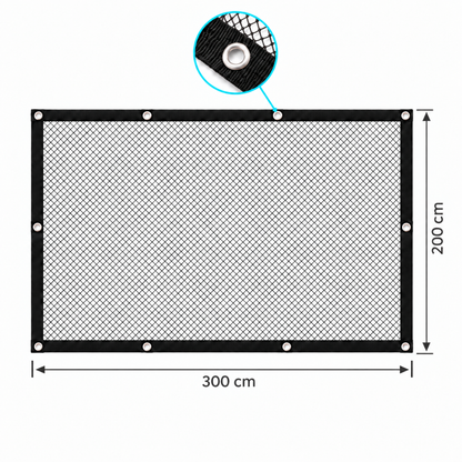 Cover Net Red Para Estanque 3x2 M - Malla 10mm - Negro/verde - Anti Garzas_3