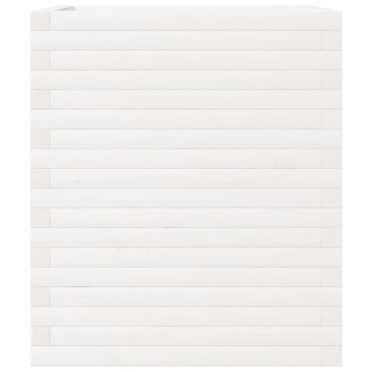 Jardinera Madera Maciza De Pino Blanco 60x60x68,5 Cm_4