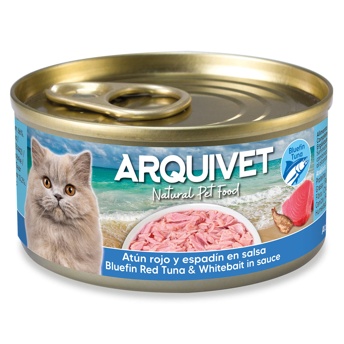 Atún rojo y espadín en salsa Arquivet 80 g Comida húmeda para gatos