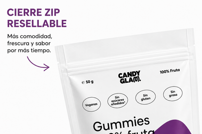 Gummies 100% Fruta Pack De 5 Frutos Del Bosque – Snack Saludable Vegano Sin Azúcares Añadidos_2